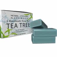 Tea Tree Soap Bar Gift Set (3 Pack x 4 oz Bars) Hand Made, for Men & Women, Great for Hair, Face and Body By Mary Tylor Naturals