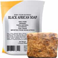 African Black Soap, 1lb, Raw, Natural soap, Handmade, by Mary Tylor  Naturals