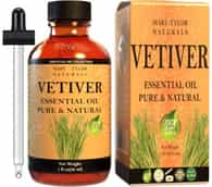 Vetiver Essential Oil, 1 oz, 100% Pure and Natural, Therapeutic Grade, Perfect for Aromatherapy, DIY Skin Care, Hair Care and So Much more, Manufactured and Distributed by Mary Tylor Naturals