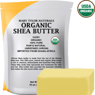 Organic Shea butter (1 lb) USDA Certified, Raw, Unrefined, Ivory From Ghana Africa, Amazing Skin Nourishment, Great for Eczema, Stretch Marks and Body