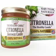 Citronella Beeswax Candle (8 oz / 226 g) - The Healthy Candle ™ Collection by Mary Tylor Naturals