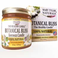 Botanical Bliss Beeswax Candle (8 oz / 226 g) - The Healthy Candle ™ Collection by Mary Tylor Naturals