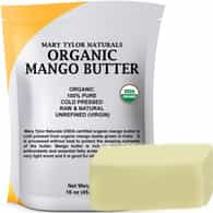 Organic Mango Butter 1 Lb, USDA Certified, Cold Pressed, Unrefined by Mary Tylor Naturals, Premium Grade Raw Pure Mango Butter, Amazing Skin Nourishment Great Moisturizer