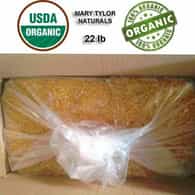 Organic Yellow Beeswax Pellets, 22 lbs, USDA-Certified, Wholesale, Manufactured and Distributed by Mary Tylor Naturals