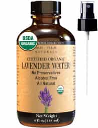 USDA Certified Organic Lavender Water Toner Spray 4 oz