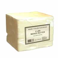 Mango Butter 5 Lb, 100% Pure and Natural, Cold Pressed, Unrefined, Manufactured and Distributed by Mary Tylor Naturals