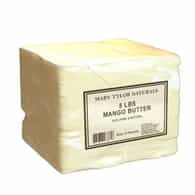 Mango Butter, 5 lbs, bulk, 100% Pure and Natural, Cold Pressed, Unrefined, Manufactured and Distributed by Mary Tylor Naturals