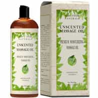 Unscented Massage Oil (8 Fluid Oz) – Perfect for Men, Women, Couples, Massaging, Nourishing the Skin, and Much More… By Mary Tylor Naturals