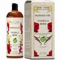 Vanilla and Rose Scented Massage Oil, 8 oz, Perfect for Men, Women, Massaging, Nourishing the Skin, and Much More… By Mary Tylor Naturals
