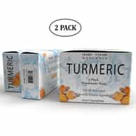 Turmeric soap bar, Gift Set (2 pk 4 oz each) , 100% Pure and Natural, Cruelty Free, Non-GMO, Relaxing Aroma, Hand Made for Men & Women, Great for Hair, Face and Body made from organic oils, Distributed by Mary Tylor Naturals