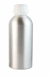 16 oz Brushed Aluminum Bottle w/ Cap and Plug, Premium, Lightweight, Resealable, Perfect for Essential Oils by Mary Tylor Naturals