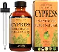 Cypress Essential Oil, 4 oz, Premium Therapeutic Grade, 100% Pure and Natural, Perfect for Aromatherapy, Relaxation, Improved Mood and Much More Manufactured and Distributed by Mary Tylor Naturals