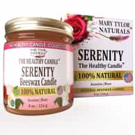 Serenity Beeswax Candle (8 oz / 226 g) - The Healthy Candle ™ Collection by Mary Tylor Naturals
