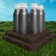 16 oz Brushed Aluminum Bottles 4 pack For Essential Oils w/ Caps and Plugs – Premium, Lightweight, Resealable by Mary Tylor Naturals