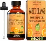 Sweet Orange Essential Oil, 4 oz, 100% Pure and Natural, Perfect for Aromatherapy, DIY Skin Care, Hair Care and So Much more, Manufactured and Distributed by Mary Tylor Naturals