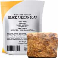 African Black Soap, 1lb, Raw, Natural soap, Handmade, by Mary Tylor  Naturals