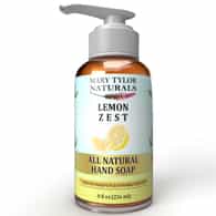 Lemon Zest Liquid Hand Soap w/ Pump 8 Fl oz The Healthy Soap Collection by Mary Tylor Naturals