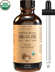 USDA-Certified Organic Argan Oil 4 oz, Manufactured and Distributed by Mary Tylor Naturals