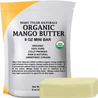 Organic Mango Butter 8 oz, USDA Certified, Cold Pressed, Unrefined, Premium Grade Raw Pure Mango Butter, Amazing Skin Nourishment Great Moisturizer