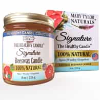 Signature Beeswax Candle (8 oz / 226 g) - The Healthy Candle ™ Collection by Mary Tylor Naturals