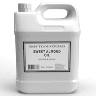 Sweet Almond Oil - Bulk 1 Gallon, Wholesale Premium All Natural, By Mary Tylor Naturals
