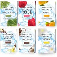 6 Soap Gift Set Box (6 x 4 oz), 100% Pure and Natural,  Hand Made from organic oils, Rose, Mango, Lemongrass, Jasmine, Orange, Lavender, for Men & Women, Great for Hair, Face and Body, Manufactured and Distributed by Mary Tylor Naturals