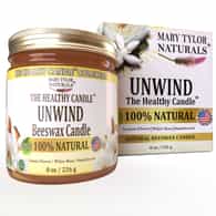 Unwind Beeswax Candle (8 oz / 226 g) - The Healthy Candle ™ Collection by Mary Tylor Naturals