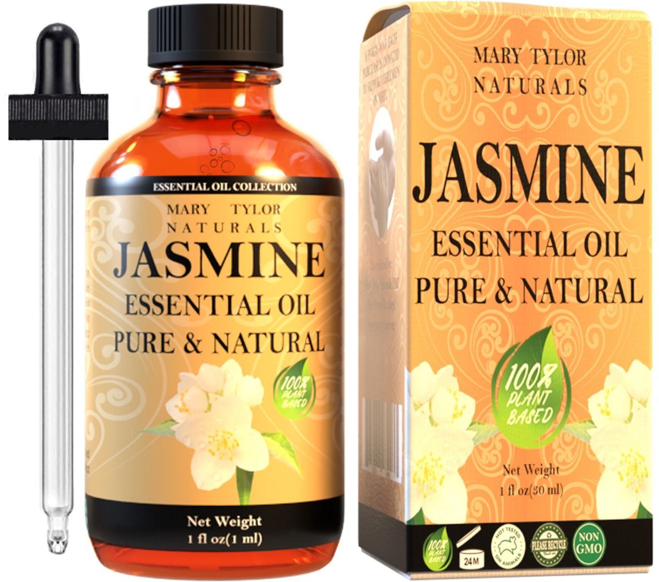 Jasmine Essential Oil for Diffuser Pure and Natural Aromatherapy Oil for  Hair & Skin Care Body Massage DIY Perfume 4 fl. Oz Green-jasmine 4 Fl Oz  (Pack of 1)