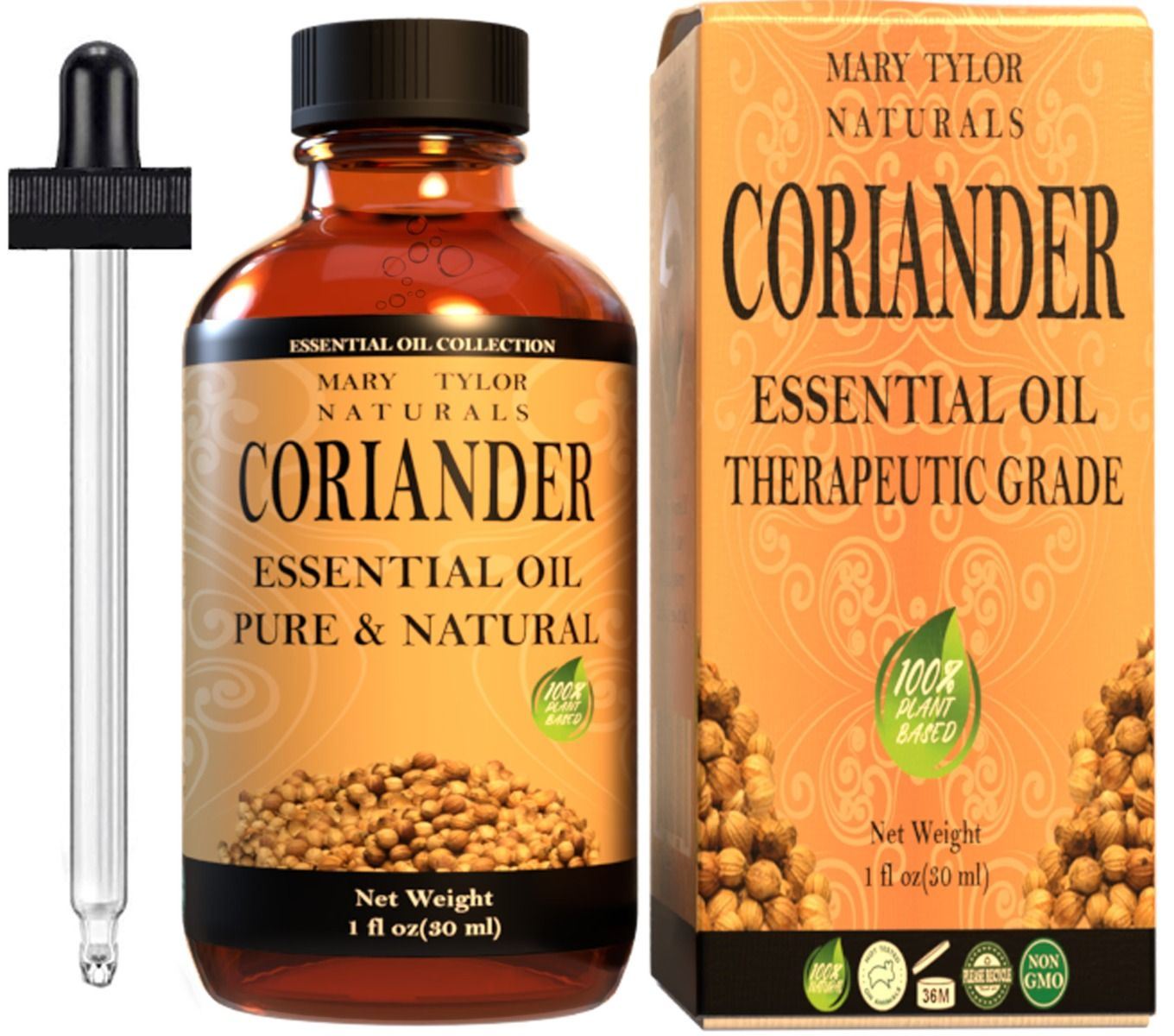  Au Natural Organics Coriander Oil - 100% Pure Natural for  Aromatherapy, Promotes Healthy Digestion, Constipation, Cold-Pressed Essential  Oil for Body, Skin, Hairs, Food Grade