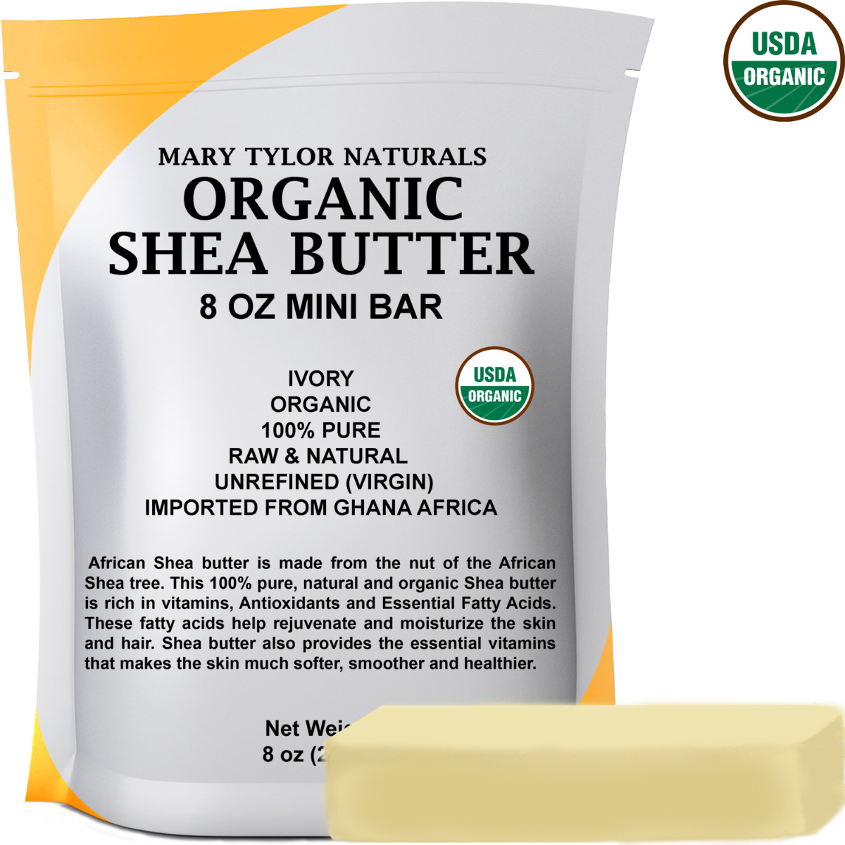 African Shea Butter - 25Lbs - (Ivory/White) - 100% Natural Raw Bulk Organic  - From Ghana