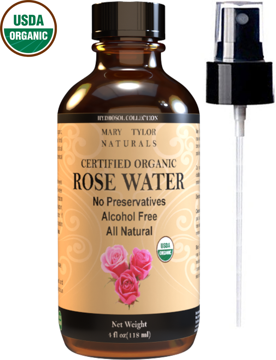 Sky Organics Organic Rose Water Facial Minst, 4oz
