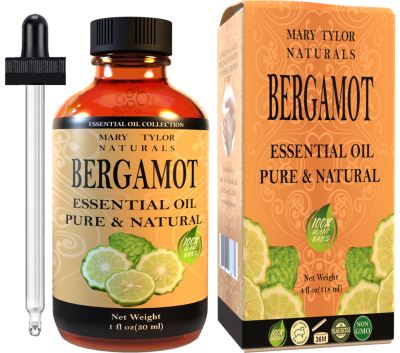 Bergamot Essential Oil, 4 oz, Premium Therapeutic Grade, 100% Pure and Natural, Perfect for Aromatherapy, Relaxation, Improved Mood and Much More by Manufactured and Distributed by Mary Tylor Naturals