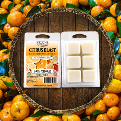 Citrus Blast Wax Melt-(3 oz/85 g each)  –  The Healthy Wax Melt ™ – Made with Pure Beeswax and Pure Essential Oils by Mary Tylor Naturals