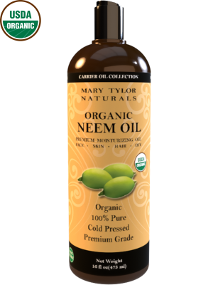 Organic Neem Oil, 16 oz, bulk, USDA-Certified, 100% Pure and Natural, Perfect for Aromatherapy, DIY Skin Care, Hair Care and So Much more, Manufactured and Distributed by Mary Tylor Naturals