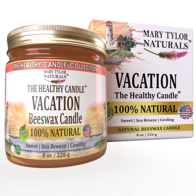 Vacation Beeswax Candle (8 oz / 226 g) - The Healthy Candle ™ Collection by Mary Tylor Naturals