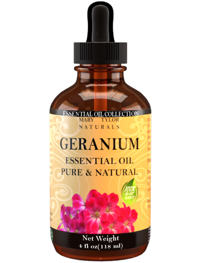 Geranium Essential Oil (1 oz), Premium Therapeutic Grade, 100% Pure and Natural, Perfect for Aromatherapy, Relaxation, Improved Mood and Much More by