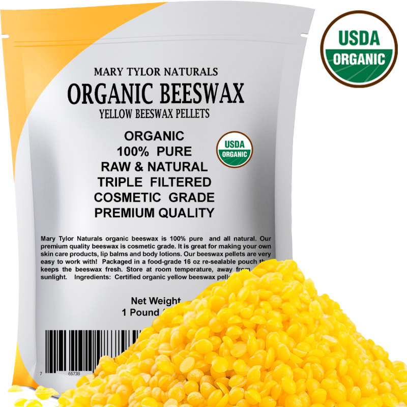 USDA Certified Organic Yellow Beeswax Pellets Mary Tylor Naturals