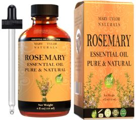 Rosemary Essential Oil (4 oz) By Mary Tylor Naturals, Therapeutic Grade, 100% Pure and Natural, Perfect for Aromatherapy, DIY, Relaxation and Improved Mood rosemary-4-oz 