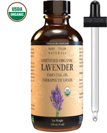 Organic Lavender Essential Oil (4 oz) USDA Certified, Premium Therapeutic Grade, 100% Pure, Perfect for Aromatherapy, Relaxation, DIY by Mary Tylor Naturals lavender-4-oz 