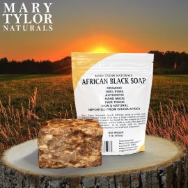 African Black Soap, 1 lb, 100% Pure and Natural, Raw, Handmade, Manufactured and Distributed by Mary Tylor Naturals ABS-0001