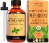 Organic Peppermint Essential Oil, 4oz, USDA-Certified, 100% Pure and Natural, Therapeutic Grade, Perfect for Aromatherapy, DIY Skin Care, Hair Care and So Much more, Manufactured and Distributed by Mary Tylor Naturals peppermint-4-oz 