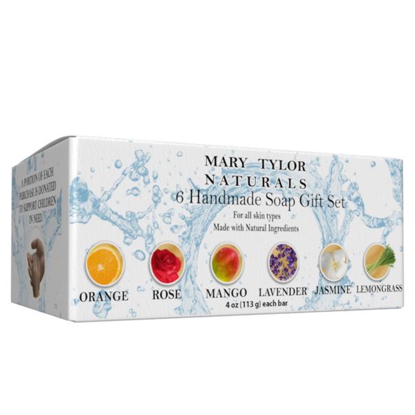 Set of 6 Natural Soap Bars Gift Set