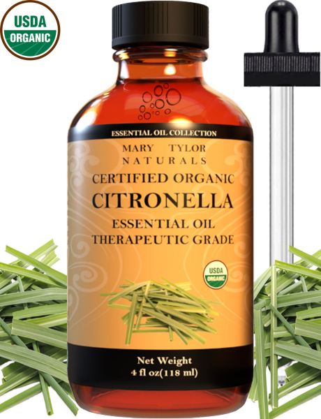 Organic Citronella Essential Oil, 4 oz, USDA-Certified by Mary Tylor Naturals citronella-4-oz 
