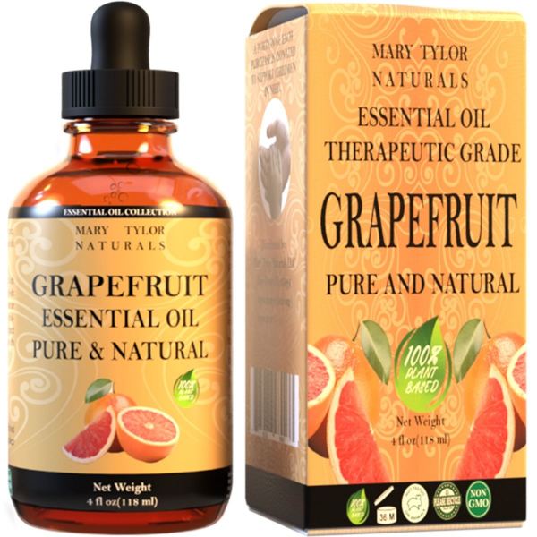 Grapefruit Essential Oil, 4 oz, 100% Pure and Natural, Perfect for Aromatherapy, DIY Skin Care, Hair Care and So Much more, Manufactured and Distributed by Mary Tylor Naturals grapefruit-4-oz 