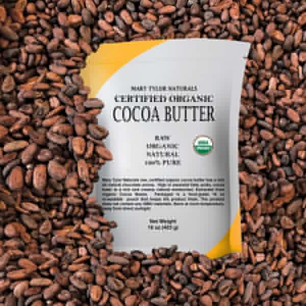 Organic Cocoa Butter,1 lb, USDA-Certified, Raw, Unrefined Manufactured and Distributed by Mary Tylor Naturals CB-0001 