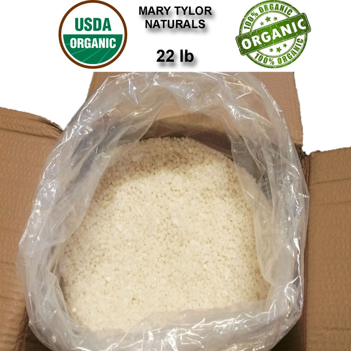 Organic Shea Butter, 5 lbs, USDA-Certified, Bulk, Raw, Unrefined  Manufactured and Distributed by Mary Tylor Naturals